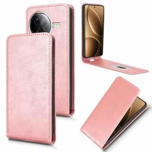 For Redmi K80 5G / K80 Pro Magnetic Vertical Flip Leather Phone Case(Rose Gold)