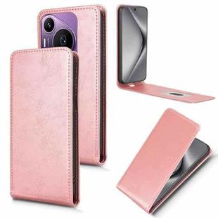 For Huawei Pura 70 Pro 5G / 70 Pro+ 5G Magnetic Vertical Flip Leather Phone Case(Rose Gold)