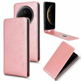 For Huawei Mate 70 Pro / 70 Pro+ Magnetic Vertical Flip Leather Phone Case(Rose Gold)