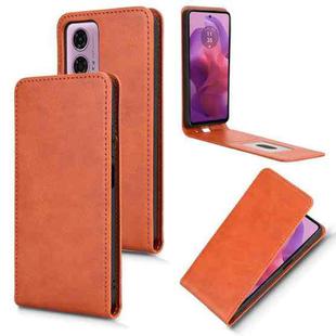 For Motorola Moto G04 / G24 / G24 Power Magnetic Vertical Flip Leather Phone Case(Brown)