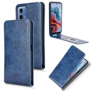 For Motorola Moto G34 5G / G45 5G Magnetic Vertical Flip Leather Phone Case(Blue)