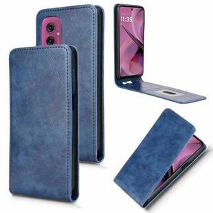 For Motorola Moto G55 5G Magnetic Vertical Flip Leather Phone Case(Blue)