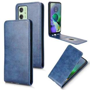 For Motorola Moto G54 5G Magnetic Vertical Flip Leather Phone Case(Blue)