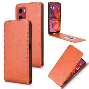 For Motorola Moto G05 Magnetic Vertical Flip Leather Phone Case(Brown)