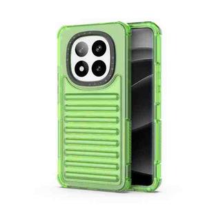 For Redmi Note 14 Pro+ 5G High Transparency TPU Hybrid PC Airbag Phone Case(Transparent Green)
