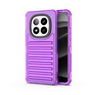 For Redmi Note 14 Pro+ 5G High Transparency TPU Hybrid PC Airbag Phone Case(Transparent Purple)