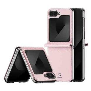 For Samsung Galaxy Z Flip6 5G DUX DUCIS Bril Series PU + TPU Phone Case(Pink)