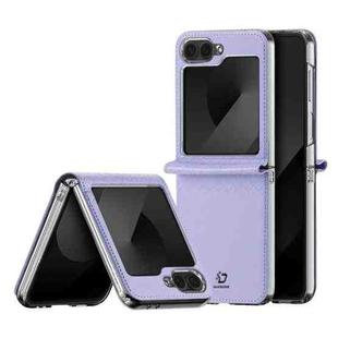 For Samsung Galaxy Z Flip6 5G DUX DUCIS Bril Series PU + TPU Phone Case(Purple)