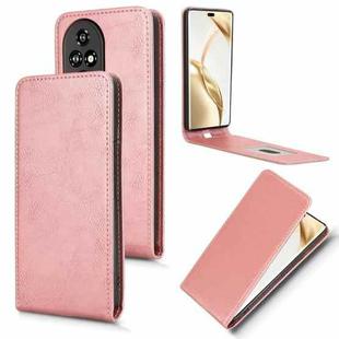 For Honor 200 Pro 5G Magnetic Vertical Flip Leather Phone Case(Rose Gold)