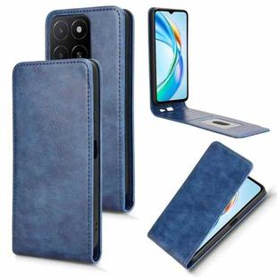 For Honor X5b 4G Magnetic Vertical Flip Leather Phone Case(Blue)