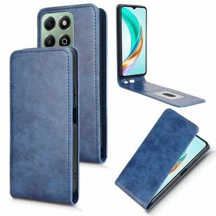 For Honor X6b 4G Magnetic Vertical Flip Leather Phone Case(Blue)