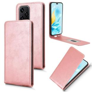 For Honor 200 Lite 5G Global Magnetic Vertical Flip Leather Phone Case(Rose Gold)