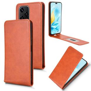 For Honor 200 Lite 5G Global Magnetic Vertical Flip Leather Phone Case(Brown)