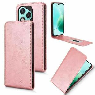 For Honor 400 Lite Magnetic Vertical Flip Leather Phone Case(Rose Gold)