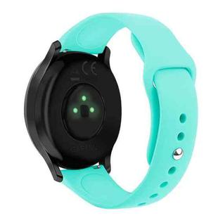 For Garmin Vivoactive 3 / Vivomove HR Solid Color Reverse Buckle Silicone Watch Band, Size: Large Size(Teal)