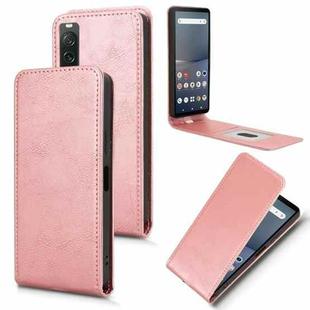 For Sony Xperia 10 V Magnetic Vertical Flip Leather Phone Case(Rose Gold)