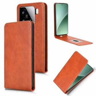 For Xiaomi 15 Pro Magnetic Vertical Flip Leather Phone Case(Brown)
