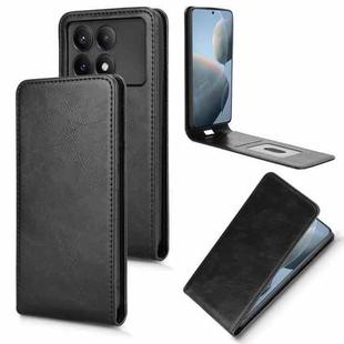 For Xiaomi Poco X6 Pro / Redmi K70E 5G Magnetic Vertical Flip Leather Phone Case(Black)