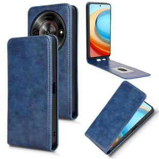 For ZTE Blade A75 5G Magnetic Vertical Flip Leather Phone Case(Blue)