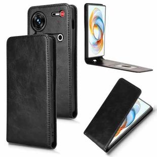 For ZTE Nubia Z70 Ultra Magnetic Vertical Flip Leather Phone Case(Black)