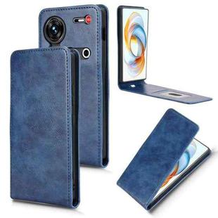 For ZTE Nubia Z70 Ultra Magnetic Vertical Flip Leather Phone Case(Blue)