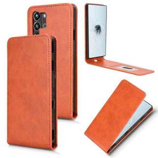 For ZTE nubia Red Magic 10 Pro+ Magnetic Vertical Flip Leather Phone Case(Brown)