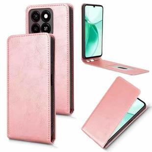 For ZTE Blade A35 / A55 Magnetic Vertical Flip Leather Phone Case(Rose Gold)