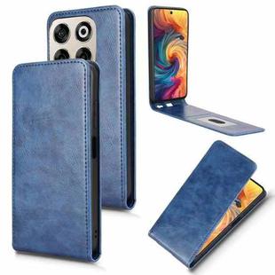 For ZTE Blade V70 Magnetic Vertical Flip Leather Phone Case(Blue)