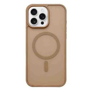 For iPhone 16 Pro Max Frosted Skin Feel MagSafe Phone Case(Desert Gold)