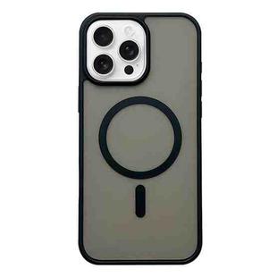 For iPhone 16 Pro Max Frosted Skin Feel MagSafe Phone Case(Black)