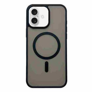 For iPhone 16 Plus Frosted Skin Feel MagSafe Phone Case(Black)