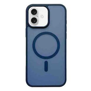 For iPhone 16 Frosted Skin Feel MagSafe Phone Case(Dark Blue)