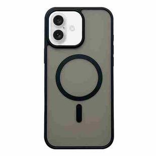 For iPhone 16 Frosted Skin Feel MagSafe Phone Case(Black)