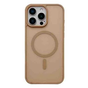 For iPhone 15 Pro Max Frosted Skin Feel MagSafe Phone Case(Desert Gold)