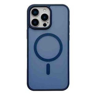 For iPhone 15 Pro Frosted Skin Feel MagSafe Phone Case(Dark Blue)