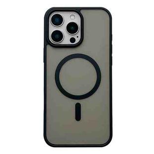 For iPhone 14 Pro Max Frosted Skin Feel MagSafe Phone Case(Black)