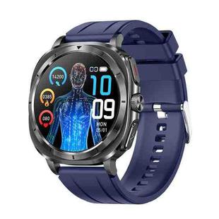 ET492 1.43 inch AMOLED Screen Silicone Strap Smart Watch Supports ECG/Blood Sugar Monitoring(Blue)