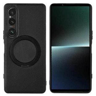 For Sony Xperia 1 V ViLi TCY Series Kevlar Leather Texture Rotating Holder Phone Case(Black)