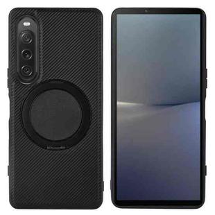 For Sony Xperia 10 V ViLi TCY Series Kevlar Leather Texture Rotating Holder Phone Case(Black)