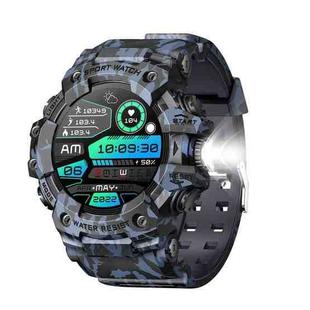 LC21 1.32 inch TFT Round Screen Sports Smart Watch Supports Blood Oxygen Monitoring/Call Reminder(Camouflage Blue)