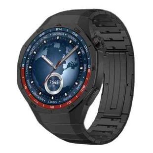 For Huawei Watch GT 5 Pro Folding Clasp Titanium Metal Quick Release Watch Band(Black)