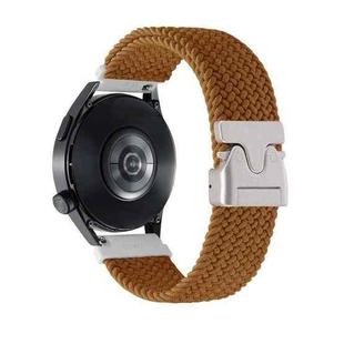 20mm Snap Button Nylon Braided Watch Band(Coffee)