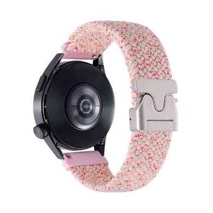20mm Snap Button Nylon Braided Watch Band(Starlight Pink)