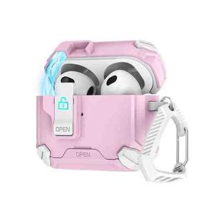 For AirPods Pro 2 Two Color MagSafe Magnetic Holder Earphone Case(White Pink)