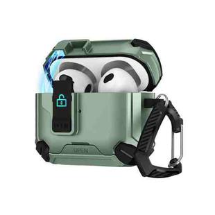 For AirPods Pro 2 Two Color MagSafe Magnetic Holder Earphone Case(Black Dark Green)