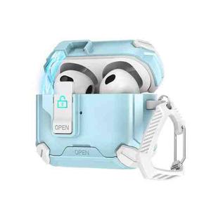 For AirPods Pro Two Color MagSafe Magnetic Holder Earphone Case(White Blue)