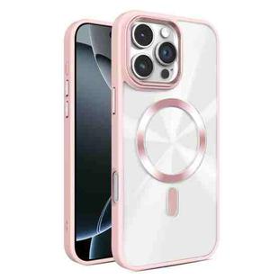 For iPhone 16 Pro Max Glaring CD Texture MagSafe Phone Case(Pink)