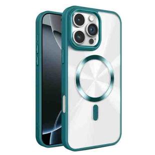 For iPhone 16 Pro Max Glaring CD Texture MagSafe Phone Case(Deep Green)