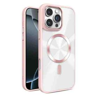 For iPhone 16 Pro Glaring CD Texture MagSafe Phone Case(Pink)