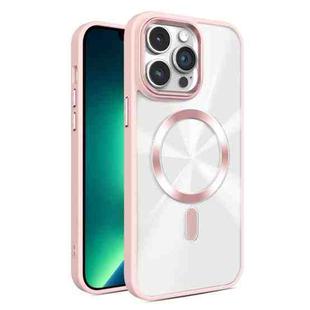 For iPhone 13 Pro Max Glaring CD Texture MagSafe Phone Case(Pink)